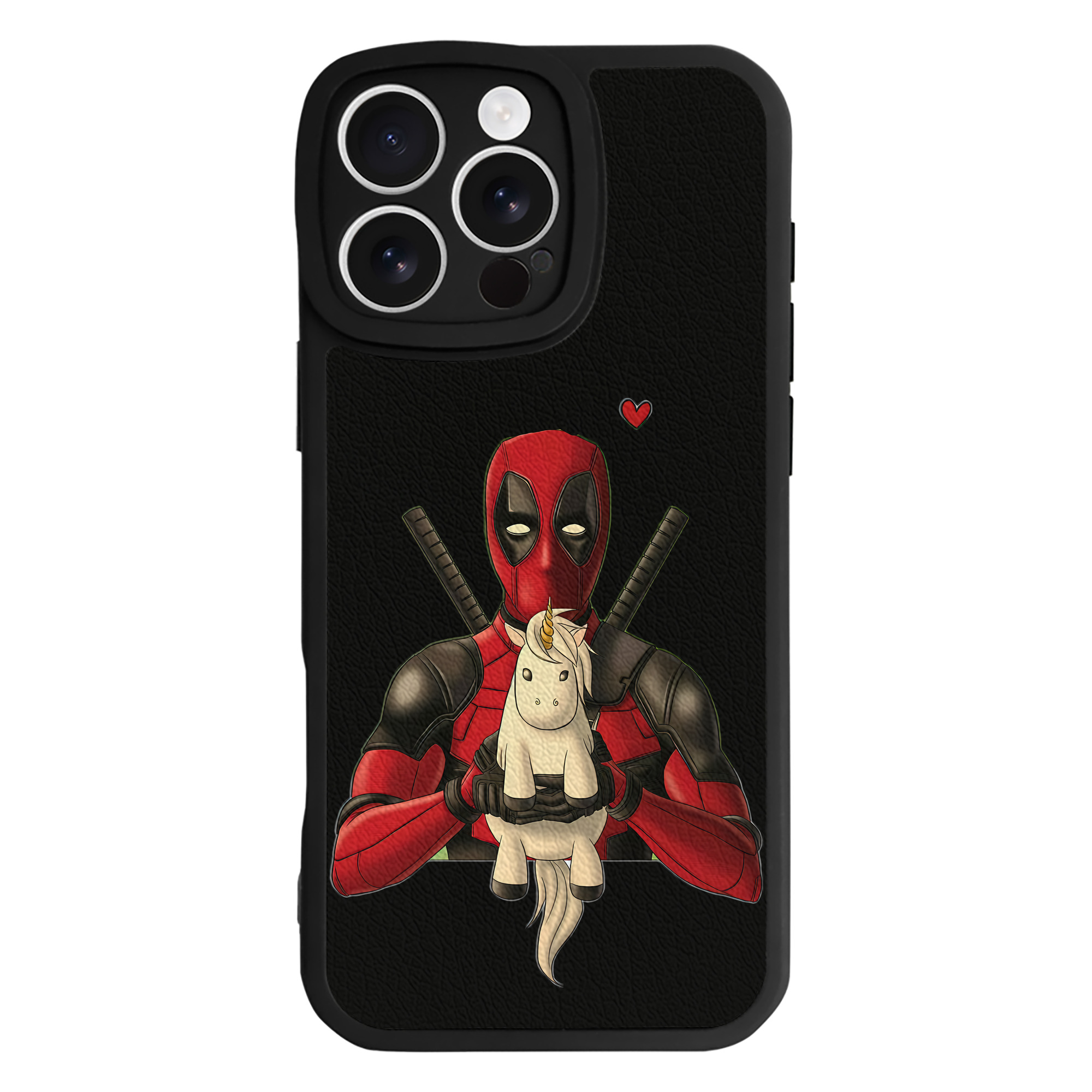 （画像用） Deadpool デッドプール 【iPhone 16シリーズ対応】シリコンスマホケース（レザー調） 材質：シリコン